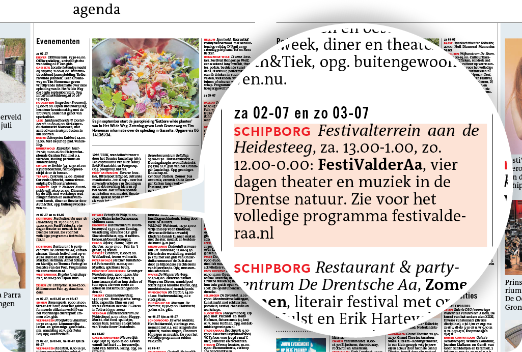 premium positie uitagenda krant